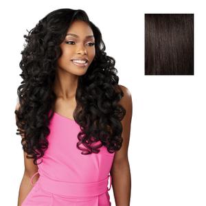Sensationnel Instant Weave Half Wig - 23 Synthetic Blendwig Adjustable Drawstring for Seamless Hair Blending (2 DARKBROWN)