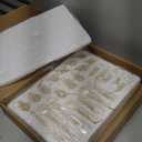 24 Pcs Christmas Glass Icicle Drop Ornaments Vintage Crystal Teardrop Hanging Ornaments Raindrop Transparent Chandelier Pendant Decorations Christmas Tree Winter Party Supplies (Gold Foil)