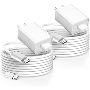 2 Pack 10ft Long Micro USB Cable Android Charger for PS4 Controller XBXO ONE Charging Cable Power Cord for Wyze Cam v4/v3/OG/v3 Pro/Pan,YI Cam,SimpliSafe,Blink Mini, Ring Indoor Camera 2nd Gen & More