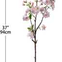 39" Tall Cherry Blossom Branches for Vase Faux Cherry Flowers Light Pink Peach Blossom for Floral Arrangements Artificial Apple Blossom Silk Tall Stems for Home Wedding Table Decor-3 Pcs