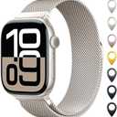 Original Stainless Steel Mesh Loop Compatible with Apple Watch Band 38mm 40mm 41mm 42mm 44mm 45mm 46mm 49mm Women Men, Magnetic Clasp Replacement Strap for iwatch Series Ultra SE 10 9 8 7 6 5 4 3 2 1