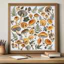 Vintage Mushroom Puzzle 1000 Pieces, PICKFORU Retro Plant Puzzles for Adults Leaves, Hard Unique Nature Art Theme as Home Decor