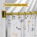 Adjustable Curved Shower Rod, 42-72 inches Extra Wide Shower Curtain Rod, Rust proof, Premium Stainless Steel, Curved Shower Rod for Bathroom, Gold