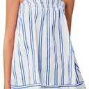 calbatic Women 2 Piece Lounge Set Striped Summer Pajama Set Sleeveless Peplum Cami Top and Wide Leg Shorts Set Beachwear, Medium 