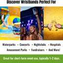 500 WristCo 5 Color Variety Pack Paper Plastic Wristbands for Events - Premium Water-Proof Tear Resistant Paper Bracelets ID Wrist Bands for Concerts Festivals Admission Party Identification