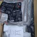 MALOL Swivel Bar Stools Set of 3, Mid Century PU Leather Counter Height Bar Chairs with Low Back and Metal Legs, Modern Bar Stool Chair for Kitchen Island, Black