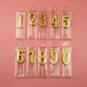 Gold Number Candles Happy Birthday Cake Candle Decoration Number Numeral
