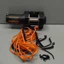 AC-DK 3500 lb ATV/UTV Winch Synthetic Rope Kits, 12V Winch with Wireless Remote for Off Road Trailer Boat RV Towing Winches, Winch with Mounting Plate and Wired Remote