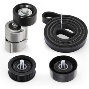 Belt Tensioner Serpentine Belt Idler Pulley Kit for Hyundai Sonata/Tucson/Santa Fe Sport, for Kia Optima/Sorento/Sportage 2011-2015 2.0L 2.4L # 252122G760, 2528125000, 2528825001