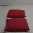 TangDepot Handmade Decorative Solid 100% Cotton Canvas Throw Pillow Covers/Pillow Shams, (12"x18", Deep Red)