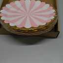 Colorful Striped Paper Plates with Gold Scalloped Edge, 9 Inch Disposable Plate, 50 Pack, Party Tableware for Birthday Celebrations, Christmas and Halloween Decorations, Soft 6 Colors