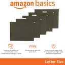 Amazon Basics Hanging File Folders for Documents, Letter Size, 1/5-Cut Adjustable Tabs, Standard Green, 75 Count per Box