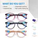 K KENZHOU Blue Light Reading Glasses for Woman Men Computer Gaming Phone TV Bluelight Blocking Glasses for Eye Strain,3-Pack (C1c7c10)