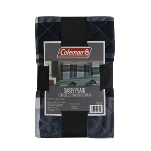Coleman Quilted King Sham - Casey Plaid, 20"× 36"
