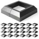 Aluminum Deck Post Base Cover, for Deck railings, Stairs, Patios, Porches Split Deck Post Skirt (Black), 16 pcs
