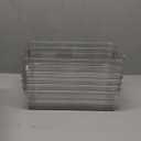 HOMER Set of 6 Refrigerator Organizer Bins, Pantry Organization and Storage Bins, Fridge Organizers with Cutout Handles, Clear Plastic Storage Bins for Pantry - BPA Free Kitchen Organizers