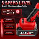 FULLYEA Cordless Angle Grinder Kit, 4-1/2" Power Angle Grinders with 2 * 4.0Ah Battery & 12000RPM Brushless Motor, Metal Grinder with Cutting Wheels, Electric Grinder Tool Set for Cutting, Grinding