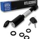 RETRUE Trailer Hitch Receiver Pin Lock, Suitable for 2 Inch Receiver, 5/8" Dia Hitch Lock for Securely Locking Trailer Hitch with Two Keys, Black