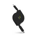 ReTrak Premier Series Retractable Lightning to USB-C Charge and Sync Cable, 18W High Speed Charging Lightning to Type C Charger for iPhone 13s, AirPods Pro, 2.6ft, Black, 2.6 Feet (ETLTCBLK)+ 14 Adapter Tips 