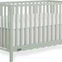 Dream On Me Synergy Wave 5-in-1 Convertible Full Size Baby Crib, Sage Green, 53.5"L x 29.8"W x 34"H