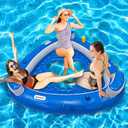 Vaygway Inflatable Floating Island Pool Float –Comfortable Relaxation Inflatable Floating Lake Pool Lounger Raft Water Float for River Beach Tanning Floating
