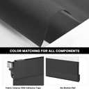 LazBlinds No Drill Zebra Blinds for Windows 20" W x 64" H, Black | Cordless Dual Layer Light Filtering & Blackout Roller Shades, Free Stop-Lift, Easy Install Day & Night Privacy with Valance