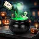 Halloween 10 Floating Potion Cauldron Set with Mist Maker  DIY Spooky Witch Cauldron Dcor with 9 Colorant Bottles (10")