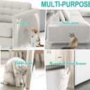 [Thicken Vinyl] Anti Cat Scratch Furniture Protector, Single-Sided Sticky Couch Protector for Cats, Flexible Couch Corner Guard Under Cats Claw, Cat Scratch Deterrent Tape-(160" x 12.4")