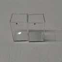 JUXYES Pack of 2 Clear Acrylic Display Case with Sliding Door for Mini Action Figures, Stackable Display Case Cube Small Showcase Free Standing Collectibles Protection Box, Mirrored Bottom