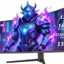 ZZA 49-Inch Ultra-Wide DQHD Curved Gaming Monitor | 5120x1440, 1500R, 165Hz, AMD FreeSync, 120% sRGB, Height Adjustable, HDMI 2.1/DP 1.4 Wall Mountable- Black