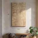 Extra Large Nature Wood Textured Abstract Wall Art for Hallway, 32x55 In