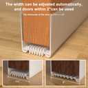 Door Draft Stopper, 36 Length Cuttable Weather Stripping Door Seal, Strong Adhesive Door Sweep for Exterior and Interior Doors (1, White)