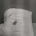 Bed Pillows Queen Size Set of 2-100% Cotton Cover, Down Alternative Gel Polyfill Filled, Flat Soft Medium Adjustable Hotel-Style Pillow Inserts, 20x30 Inch (White)