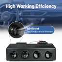 12V Universal A/C Evaporator Assembly, Under-Dash Heating & Cooling Unit with 4 Vents, Universal Retrofit AC for Cars & Trucks