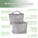 Haakaa Silicone Microwave Steamer & Steriliser Bag, 70oz/2000ml Large Capacity Reusable Steaming Bags for Baby Bottles, Breast Pump, Accessories, Pacifiers,Teethers, Great for Home&On The Go, Grey/1PC