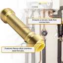 UR3008A 1/2 Inch Push-to-Connect Slip Coupling, Brass Plumbing Fitting for PEX, CPVC, Copper Pipes, 200°F/400 PSI