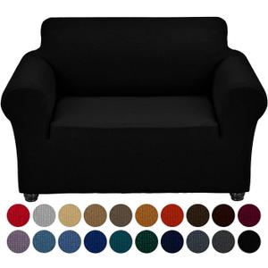 Joccun Stretch Chair Couch Cover,1-Piece Sofa Slipcover Spandex Jacquard Fabric Sofa Covers with Elastic Bottom,Washable Furniture Protector for Dogs,Cats,Kids(Armchair,Wide 35" - 55", Black)