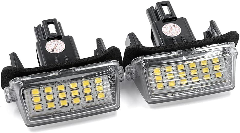 2Pcs LED License Plate Lights Number Lamp for Toyota Camry 2012-2017,Prius C (NHP10)2012-2021 Powered by High Power SMD Xenon White LED Error Free