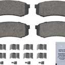HUSCH D606 Rear Ceramic Brake Pads Kit Fit For Lexus GX460 2010-2022, For GX470 2003-2009, For LX450 1996-1997, For Toyota 4Runner 2003-2022, For FJ Cruiser 2007-2014, For Land Cruiser 1993-1997
