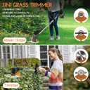 Electric Weed Wacker Cordless,Stringless Weed Trimmer Eater Battery Powered, 47.2 inches