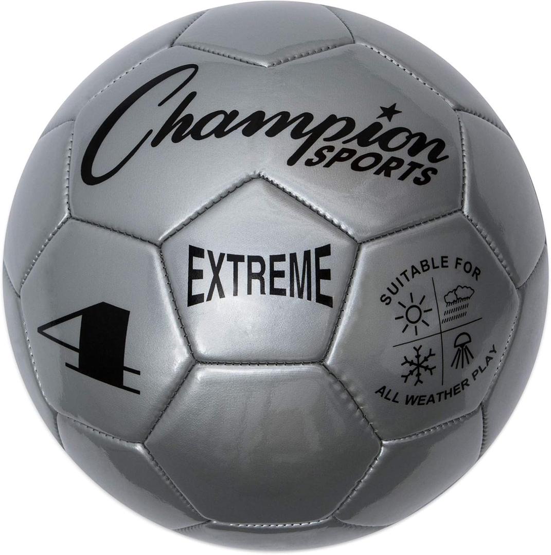 Champion Sports Extreme Series Soccer Ball Sizes 3, 4, 5, Soft Touch, All Weather, High Air Retention, Youth & Adult League Balls for Training, Games, Outdoor & Indoor Play, Multiple Colors