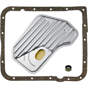 4L60E Transmission Filter Pan Kit with Gasket (Shallow Pan) 25174487 Compatible with Chevy GMC Cadillac Buick Pontiac Silverado 1500 Tahoe Savana Yukon Envoy K1500 Escalade