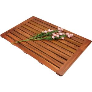 Utoplike (32"x18") Teak Wood Bath Mat, Shower Mat for Bathroom, Wooden Floor Mat Large for Spa Home or Outdoor