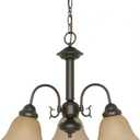 Nuvo 60/1252 Three Light Chandelier, 20 in, Bronze/Dark