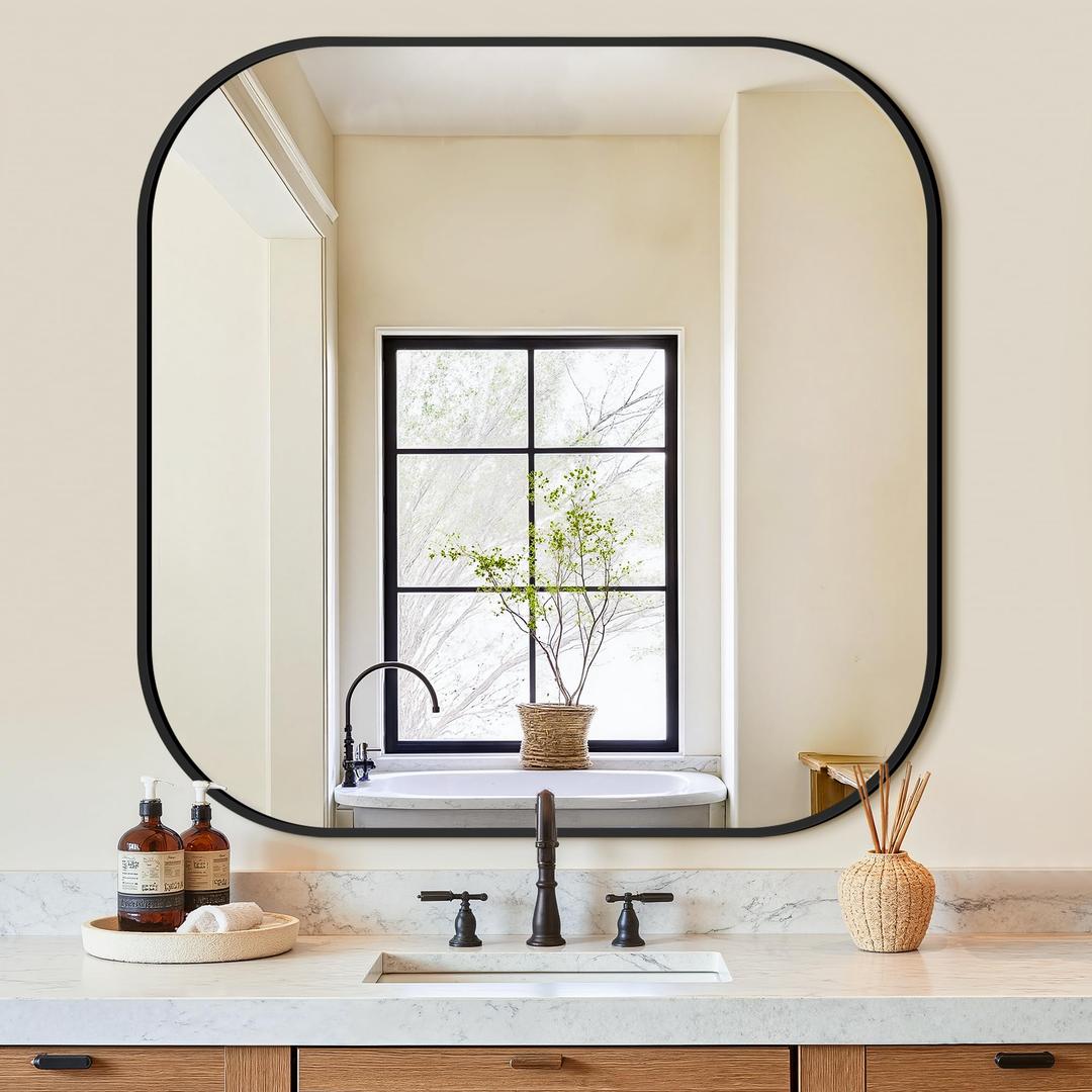 24" x 36" Bathroom Vanity Mirror for Wall, Black