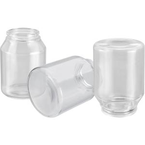 Aspen Creative 23114-3 Contemporary Clear Ceiling Fan Replacement Glass Shade, 2-5/8" Fitter, 3-5/8" Diameter x 5-1/8" Height, 3 Pack, Clear