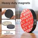 Strong Ceramic Round Magnets With Adhesive Backing (0.7x0.12"/18x3mm) - Heavy Duty Sticky Magnets, Non-Corrosive, Versatile For Home, Office, Workshop, Whiteboard, Fridge And Hobby Use