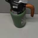 84 oz/2.5 Liter Glass Pitcher with Lid and Handle, Glass Carafe/Jug for Hot/Cold Water, Large Iced Tea Pitcher for Coffee, Juice and Homemade Beverage (Olive)