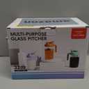 Breast Milk Pitcher - 32 oz Glass Mason Jar with Dual Leak-Proof Design, Airtight Seal, Pour Spout & Handle, Storage Container for Breastmilk, Iced Tea & Ice DrinksGray