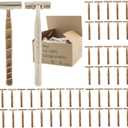 Disposable Razors Bulk for Men & Women  Twin Blade Unisex Shavers  Eco-Friendly, Biodegradable, Non-Toxic, Made from Recycled Wheat Straw 50 Count (Pack of 1) (50)